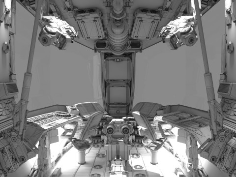 Spaceship Cockpit v5 Modello 3D