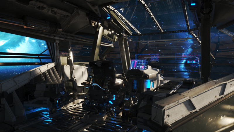 Spaceship Cockpit v6 Model 3D .c4d .max .obj .3ds .fbx .stl .blend 