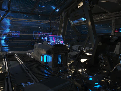 Spaceship Cockpit v6 3D Model