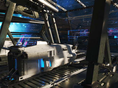 Spaceship Cockpit v6 Model 3D