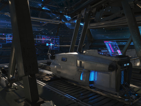 Spaceship Cockpit v6 Model 3D