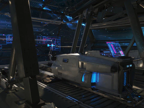 Spaceship Cockpit v6 3D Model