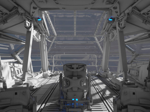 Spaceship Cockpit v6 Model 3D