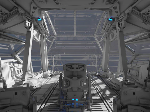 Spaceship Cockpit v6 3D Model