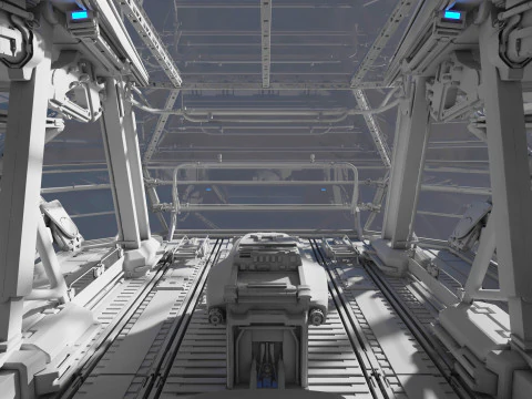 Spaceship Cockpit v6 3D Model