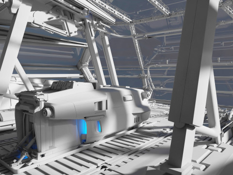 Spaceship Cockpit v6 Model 3D