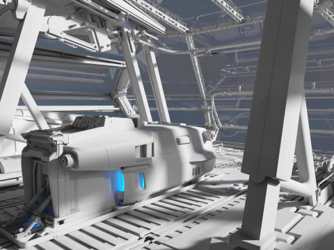 Spaceship Cockpit v6 3D Model