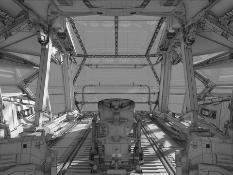 Spaceship Cockpit v6 3D Model