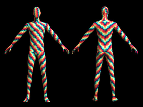 Animated Male Base Mesh v3 - 12 poses Low-poly 3D 모델