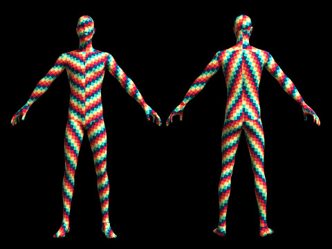 Animated Male Base Mesh v3 - 12 poses Low-poly 3D मॉडल