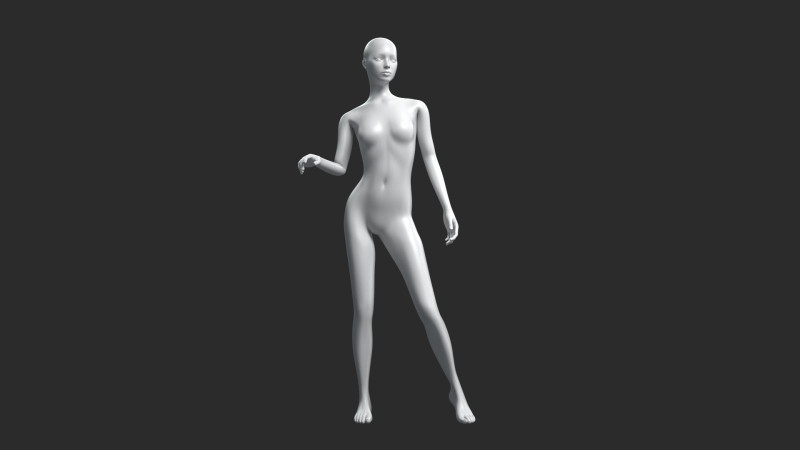Animated Female Mesh 14 poses v2 Low-poly 3D-Modell .c4d .max .obj .3ds .fbx .stl .blend 