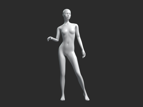 Animated Female Mesh 14 poses v2 Low-poly Modelo 3D