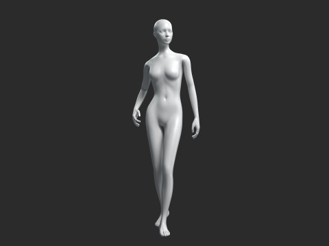 Animated Female Mesh 14 poses v2 Low-poly 3D-Modell
