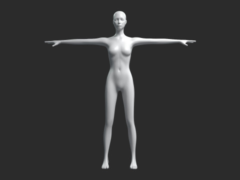 Animated Female Mesh 14 poses v2 Low-poly 3D-Modell