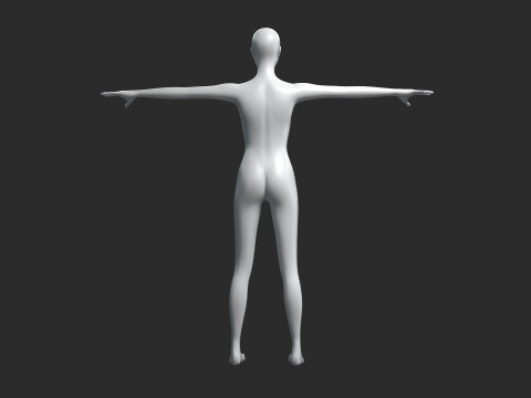 Animated Female Mesh 14 poses v2 Low-poly 3D-Modell