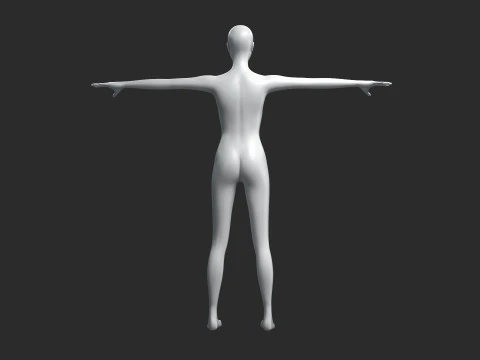Animated Female Mesh 14 poses v2 Low-poly 3D Model