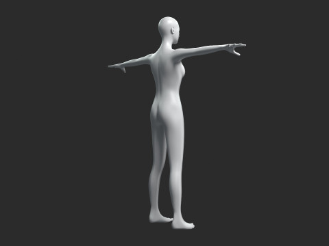Animated Female Mesh 14 poses v2 Low-poly 3D-Modell