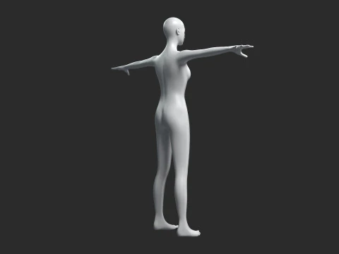 Animated Female Mesh 14 poses v2 Low-poly 3D Model