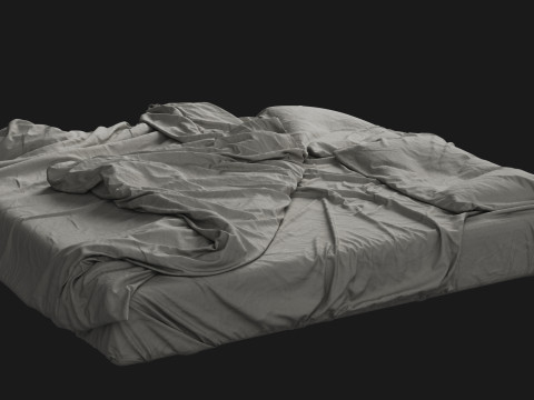 Messy Double Bed Modelo 3D