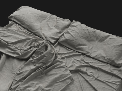 Messy Double Bed Modelo 3D