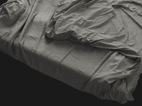 Messy Double Bed Modelo 3D