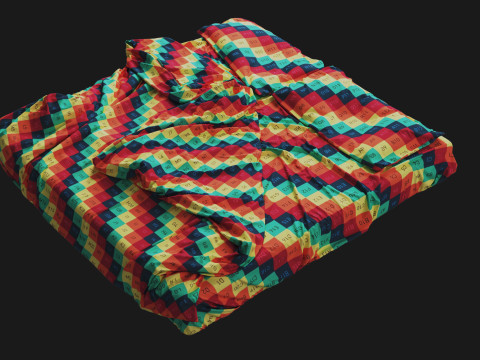 Messy Double Bed Modelo 3D