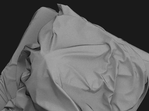 Single Bed with Sleeping Person 3D Model