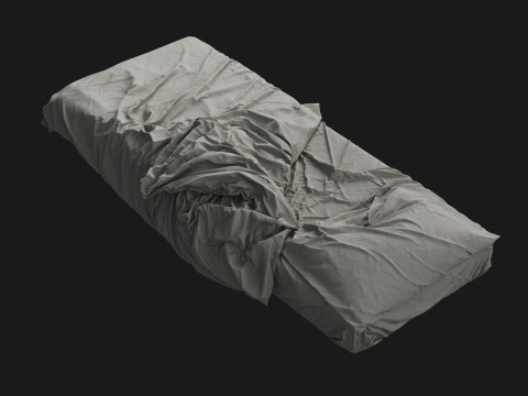 Messy Single Bed 3D Модель