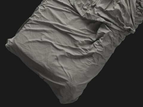 Messy Single Bed 3D Модель