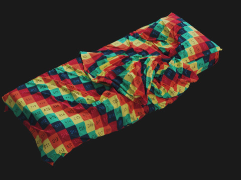 Messy Single Bed 3D Модель