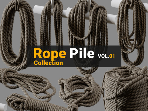 Rope Pile Collection 3Dモデル
