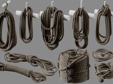 Rope Pile Collection 3Dモデル