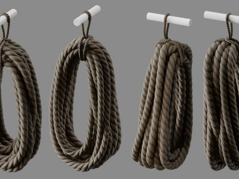 Rope Pile Collection 3D Model