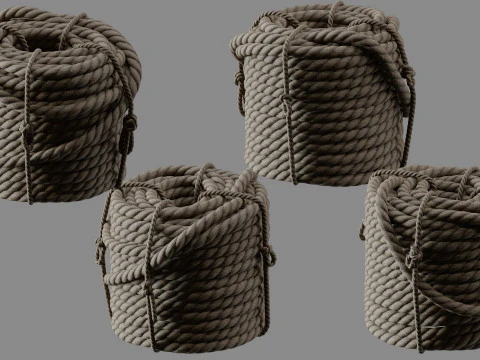 Rope Pile Collection 3D Model