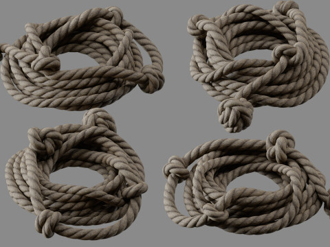 Rope Pile Collection 3Dモデル