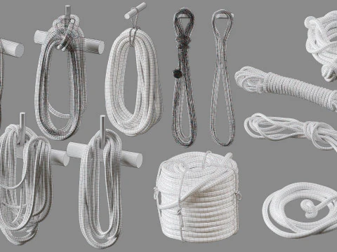 Rope Pile Collection 3D Model