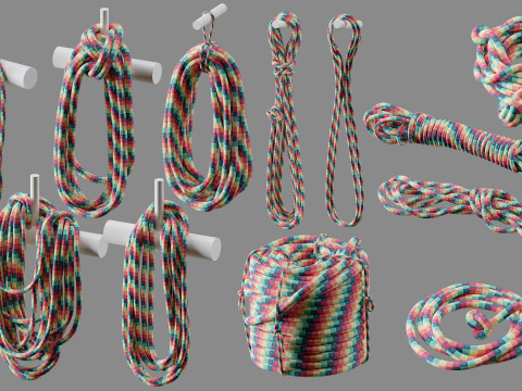 Rope Pile Collection 3Dモデル