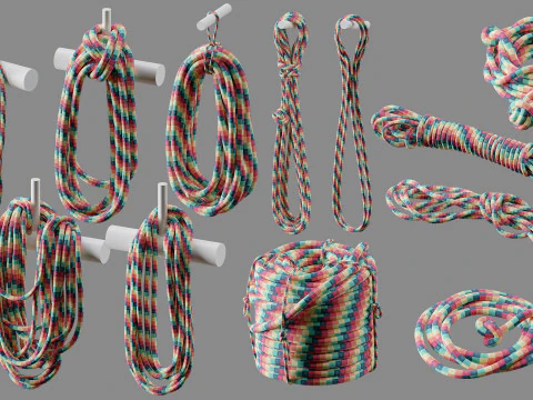 Rope Pile Collection 3D Model