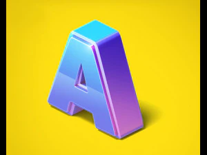 alphabet - letters and number 3D Model