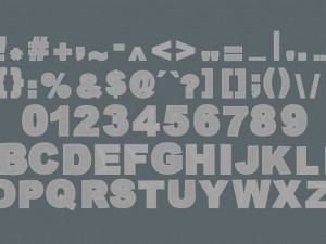 alphabet - letters and number 3D 模型