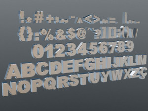 alphabet - letters and number 3D 模型