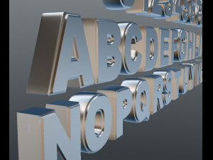 alphabet - letters and number 3D 模型