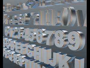 alphabet - letters and number 3D 模型