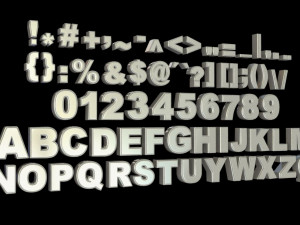 alphabet - letters and number 3D 模型