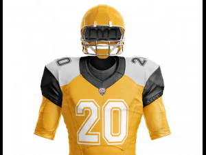 アメリカンフットボールのユニフォーム 3Dモデル