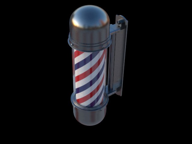 realistic barber pole Modelo 3D .c4d .max .obj .3ds .fbx .stl .blend 