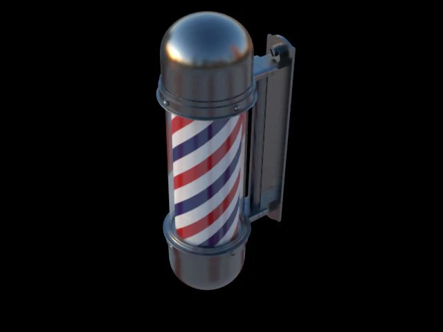 realistic barber pole 3D Model .c4d .max .obj .3ds .fbx .stl .blend 