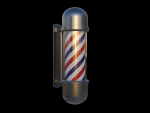 realistic barber pole Modelo 3D