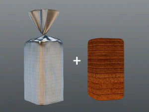 pacote de p&atilde;o Modelo 3D