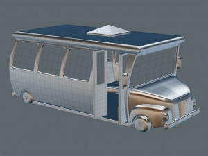 school bus low-poly 3Dモデル